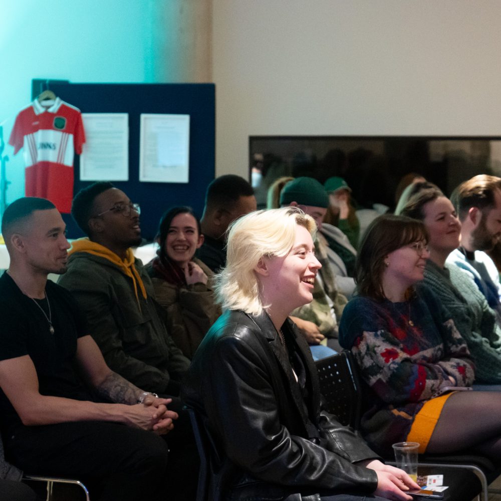 A seated audience