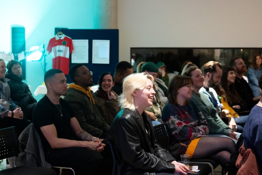 A seated audience